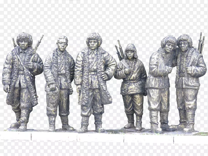 抗联军人雕塑简图