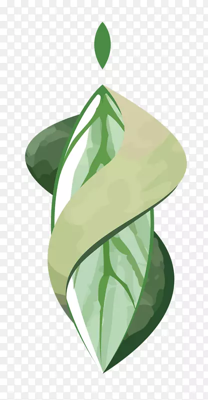 春茶绿色茶叶卡通手绘