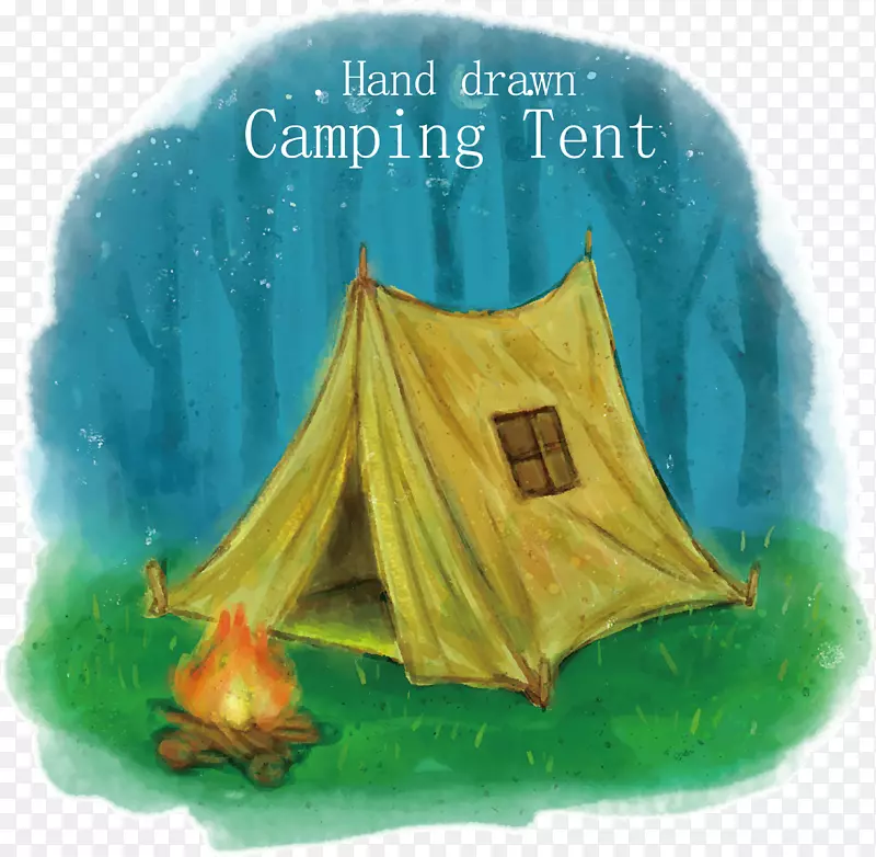 彩绘野营帐篷