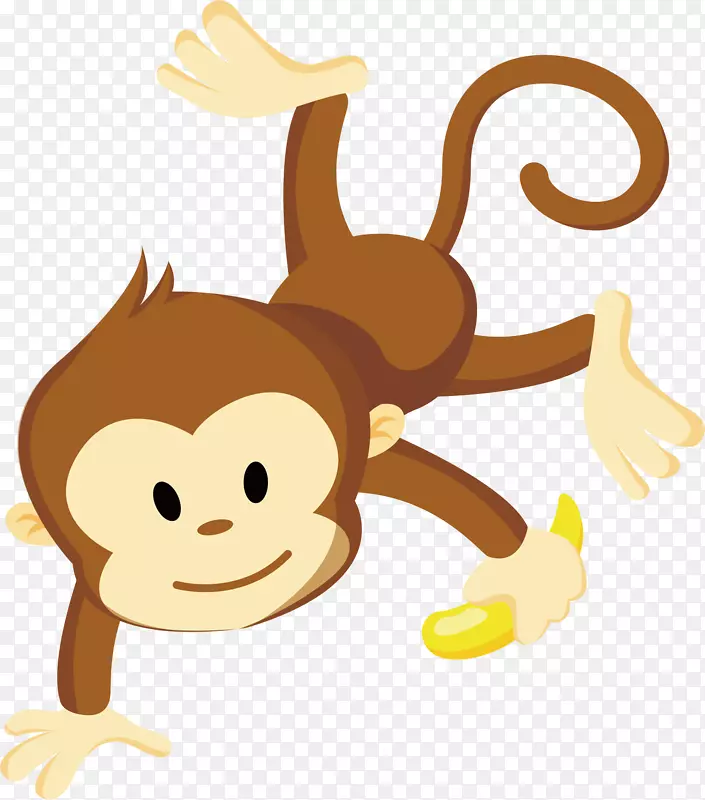 香蕉猴子矢量