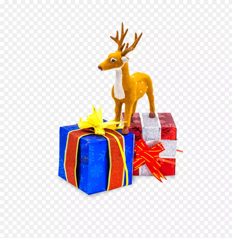 圣诞礼物和鹿