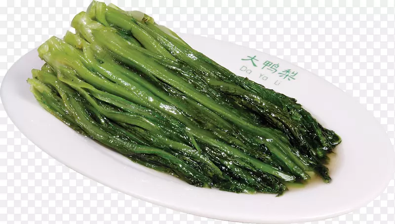 盘子里的油麦菜