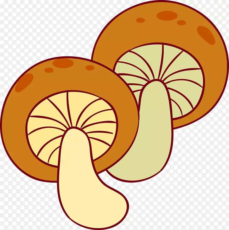 卡通两个蘑菇免抠图