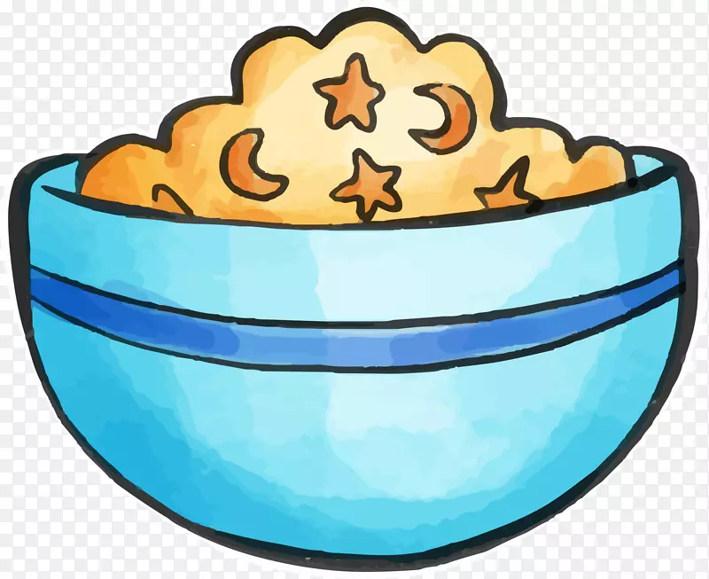 水彩笔手绘儿童食物