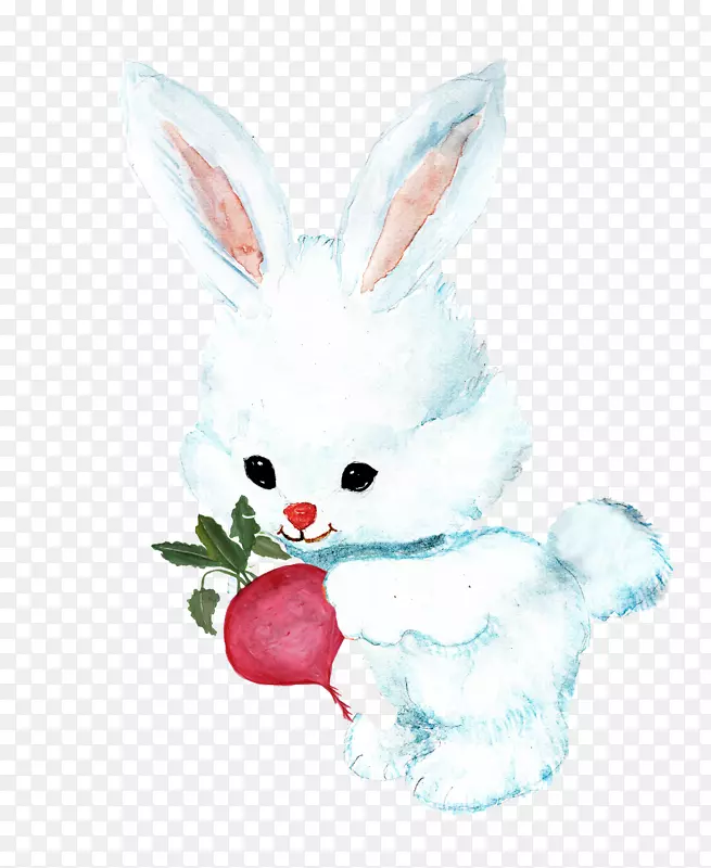 吃萝卜的小兔子免抠图