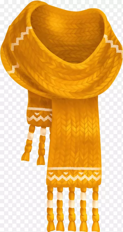 黄色毛线编织围巾