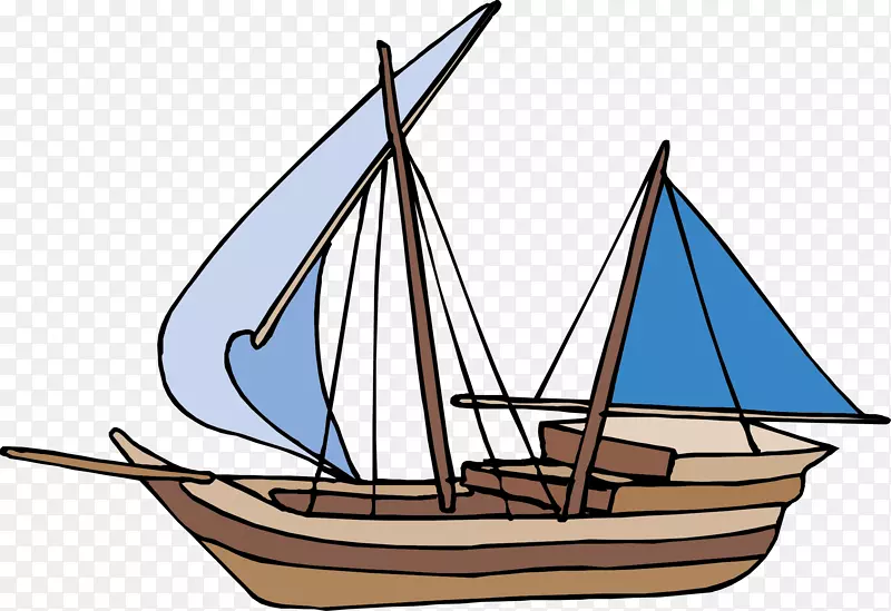 原始帆船素材