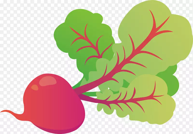 UI绿色蔬菜水萝卜图标矢量素材
