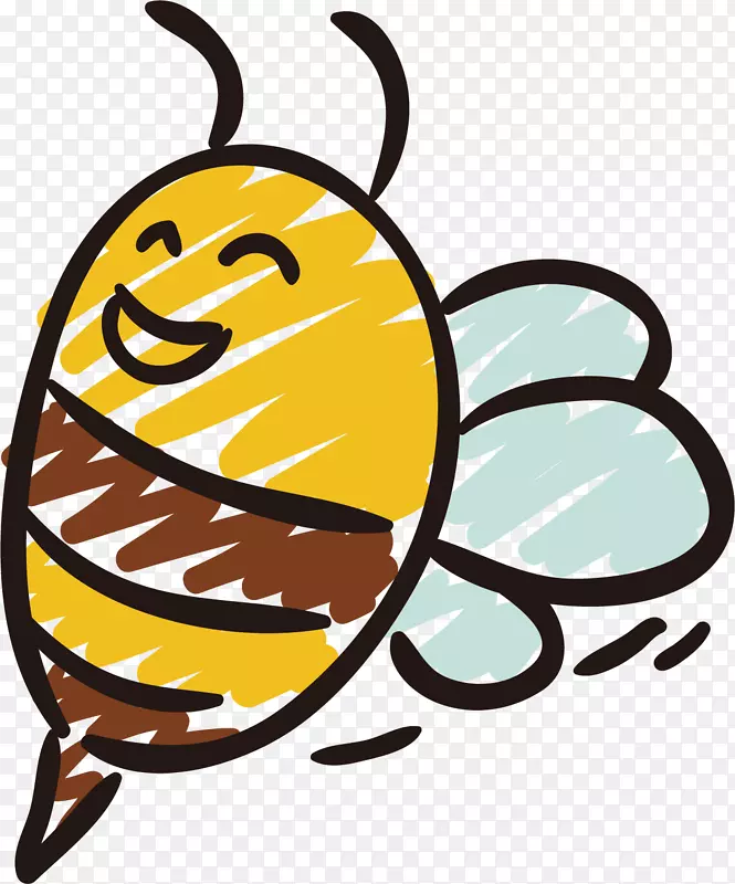 矢量图蜜蜂卡通手绘