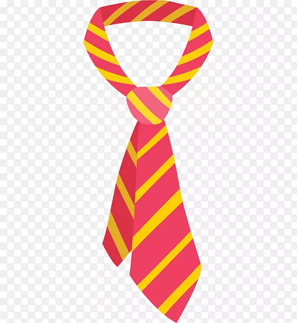红黄相间条纹男士领带