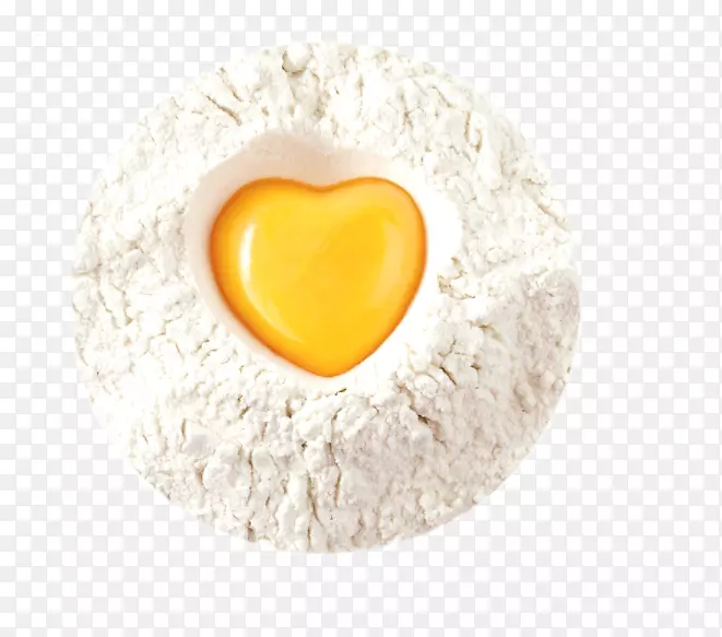 创意小麦粉中的鸡蛋