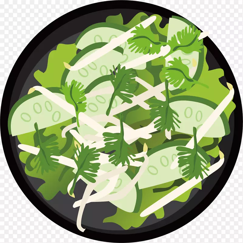 炒黄瓜矢量图