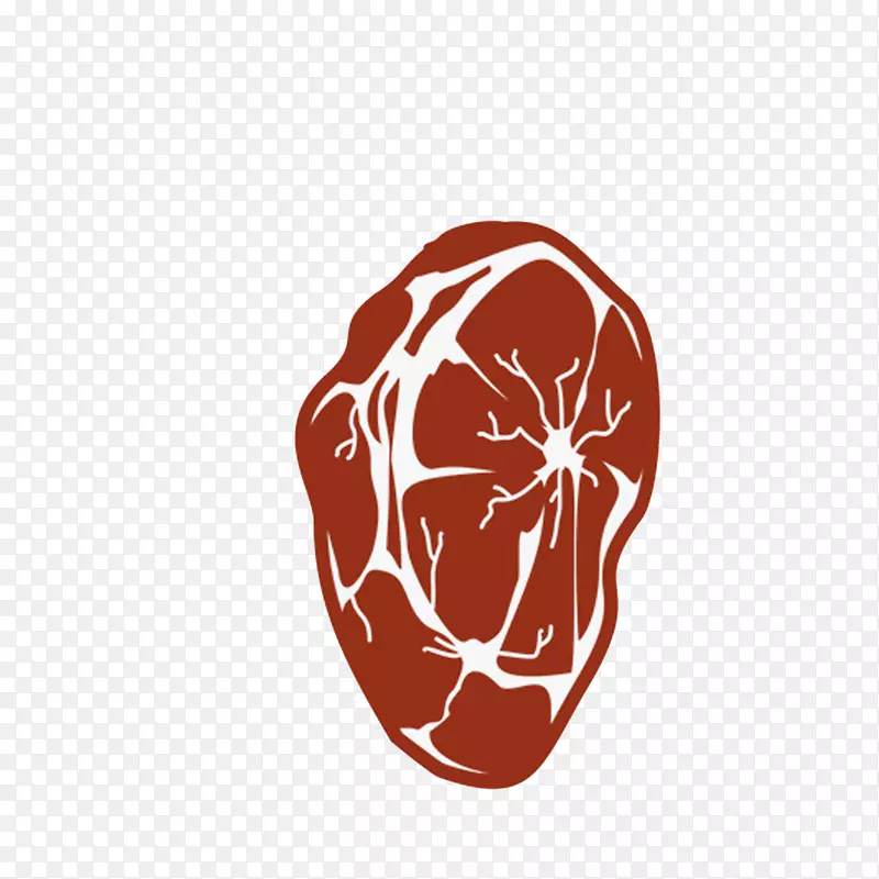 手绘生牛肉素材图片