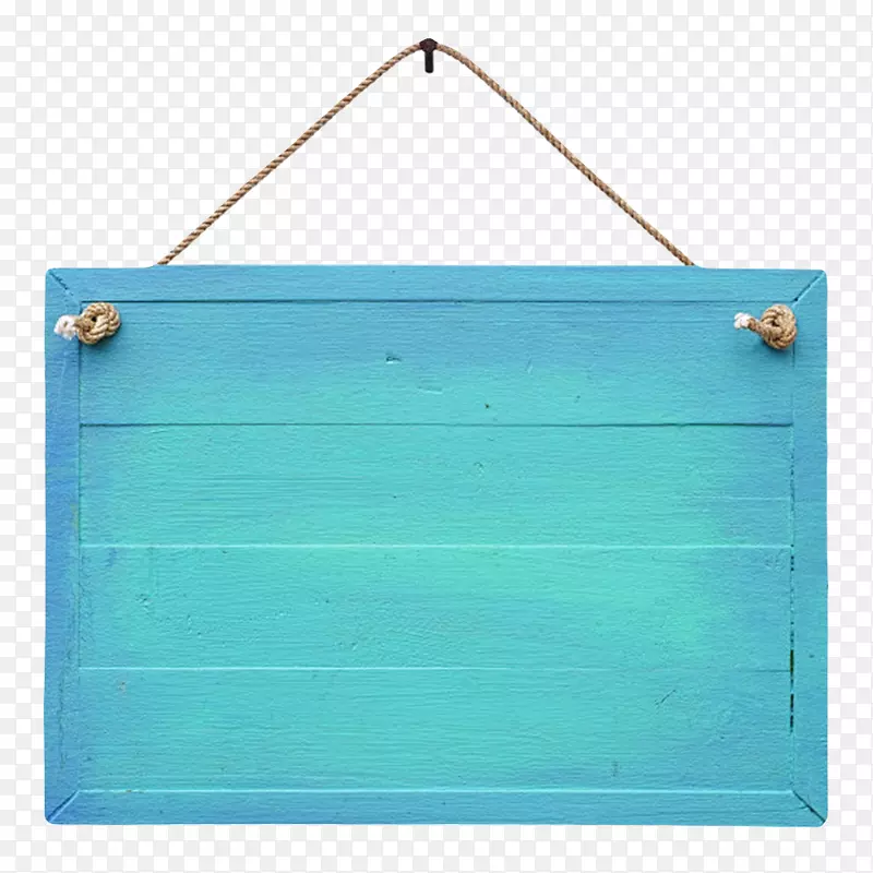 蓝色拼接穿孔挂着的木板实物