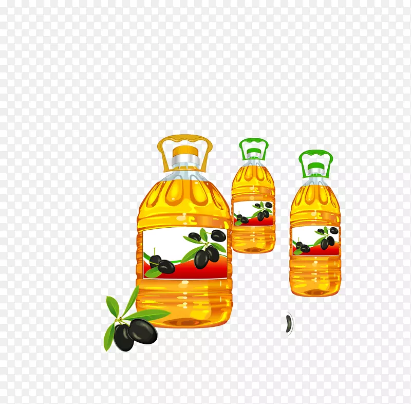 矢量黄色桶装葵花籽油