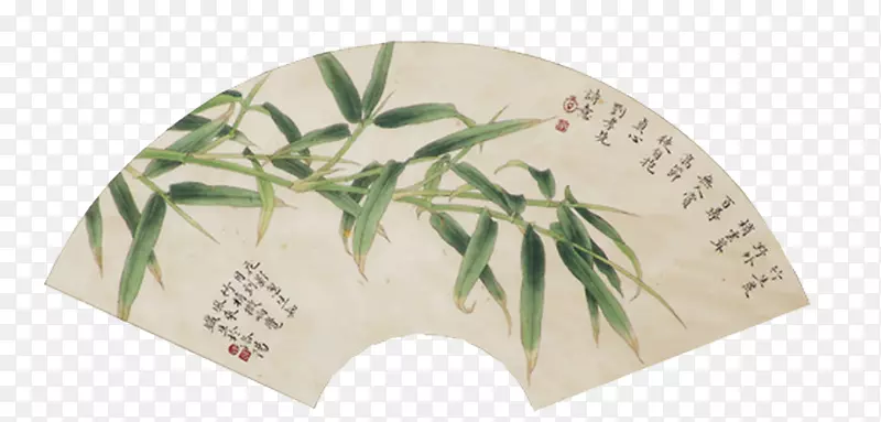 竹叶扇子元素PNG图片素材下载_图片编号qmezowoq-免抠素材网