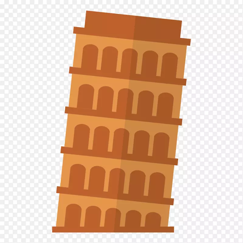 意大利比萨斜塔建筑旅游景点免抠