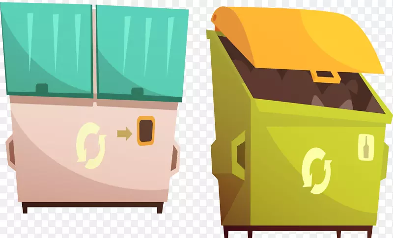 卡通两款餐厨垃圾回收箱