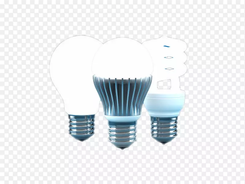 白色立体电器led灯泡产品实物