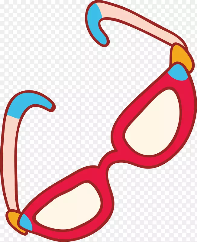 手绘卡通儿童眼镜设计素材