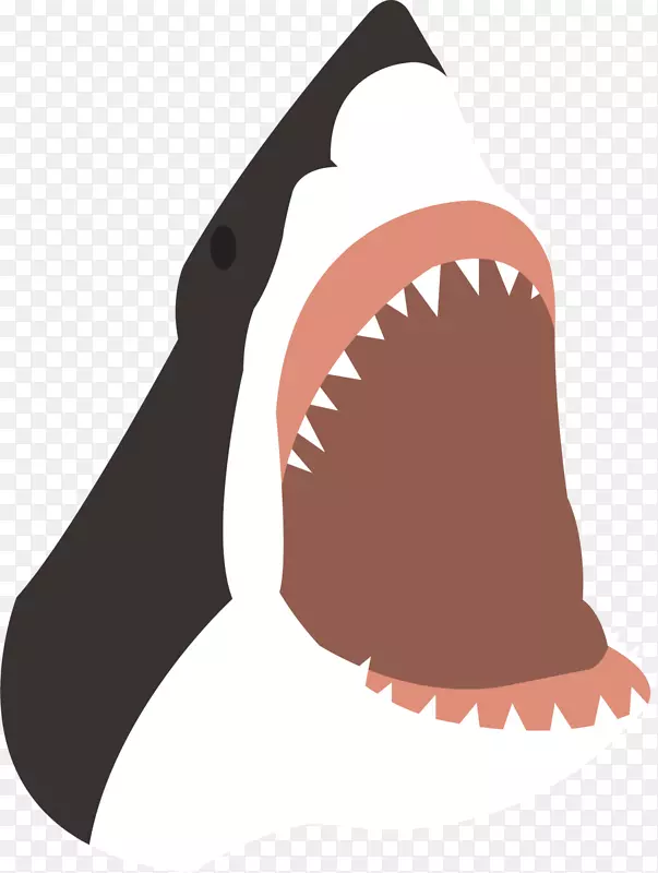 黑色凶猛大海鲨鱼