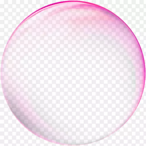 玫红色透明气泡效果元素
