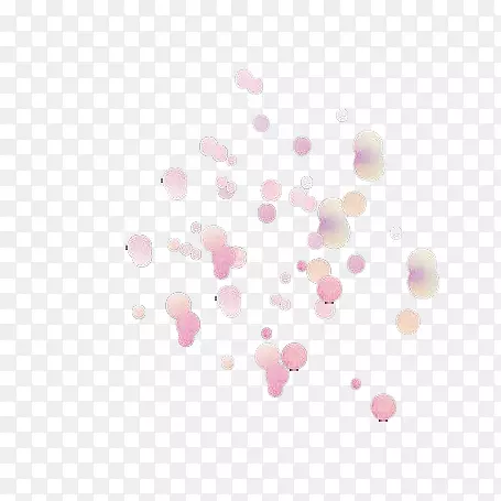漂浮粉色水滴颜料素材