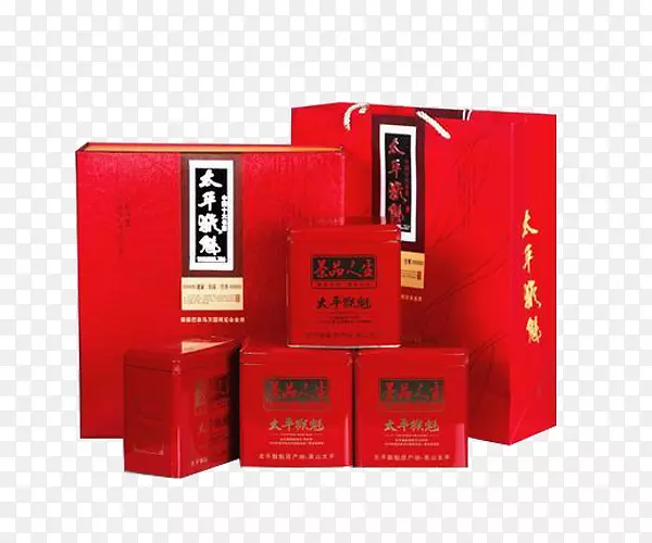 红色茶叶礼盒套装
