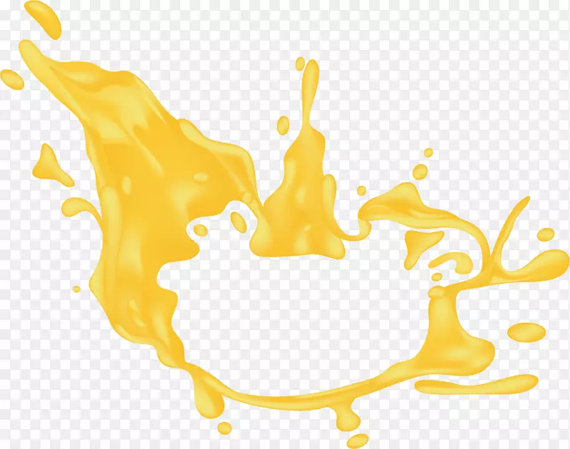 金黄色果汁液体边框