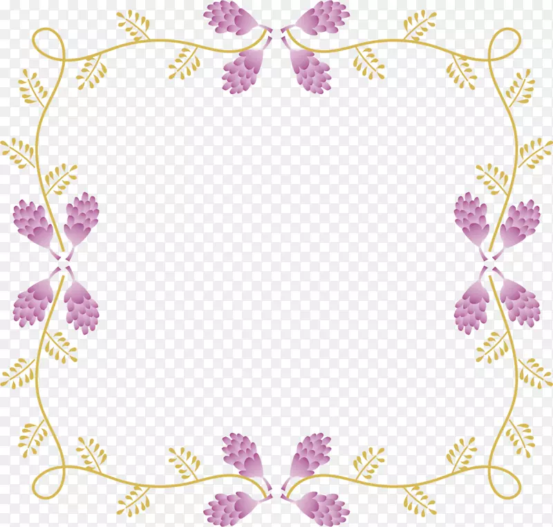 美丽紫色花朵框架