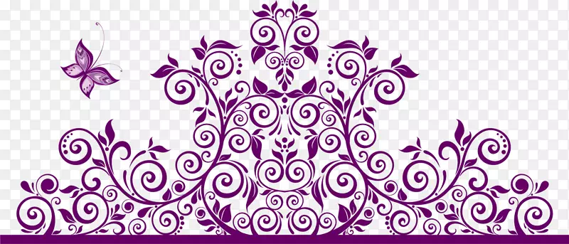紫色花纹装饰