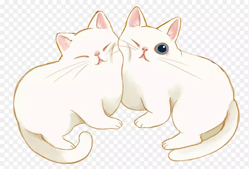两只白色小猫