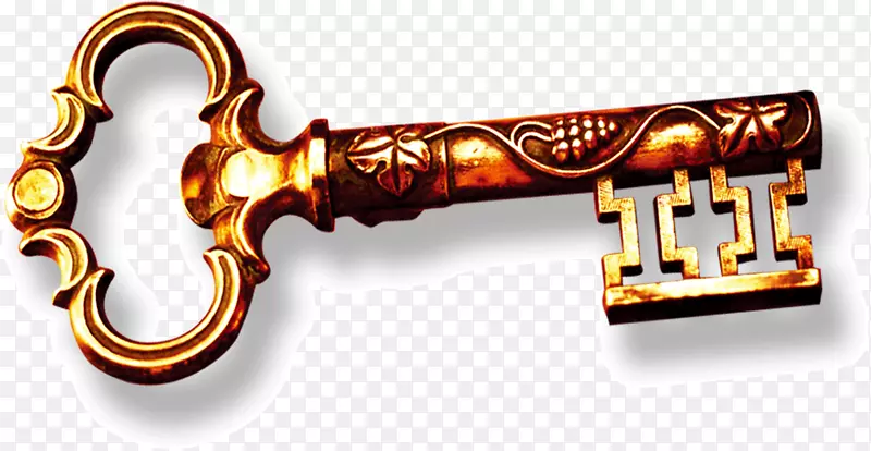 古铜色古典钥匙