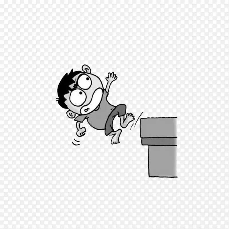 当心坠落卡通漫画PNG图片素材下载_图片编号qaojdxbq-免抠素材网