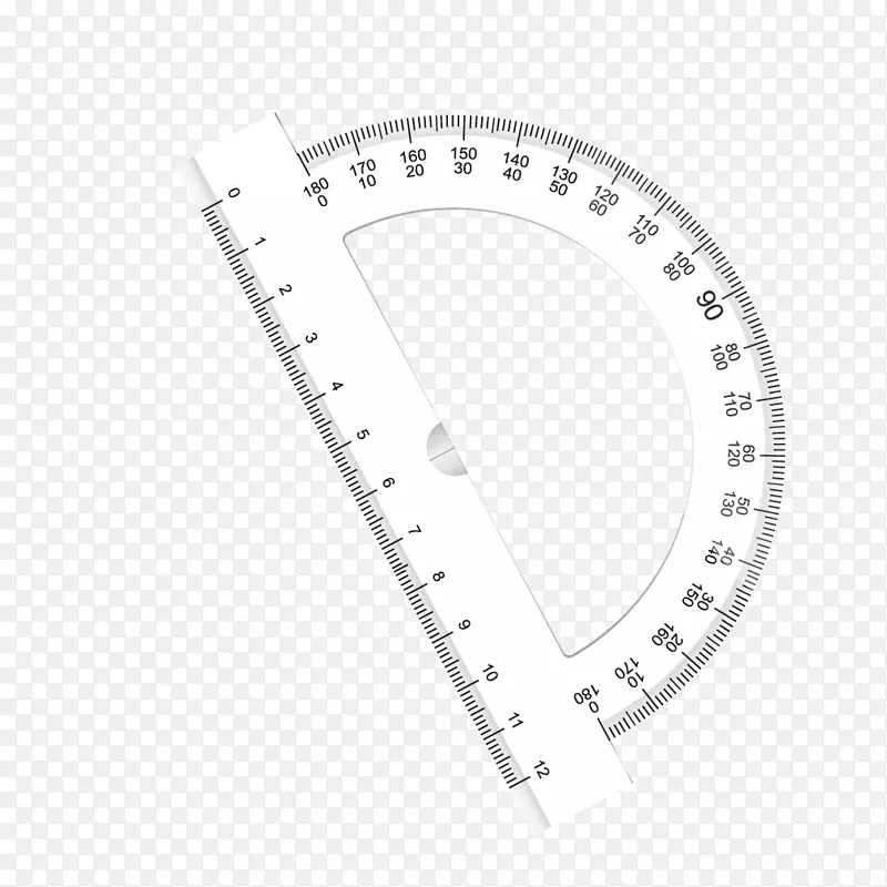 透明塑料质感量角器