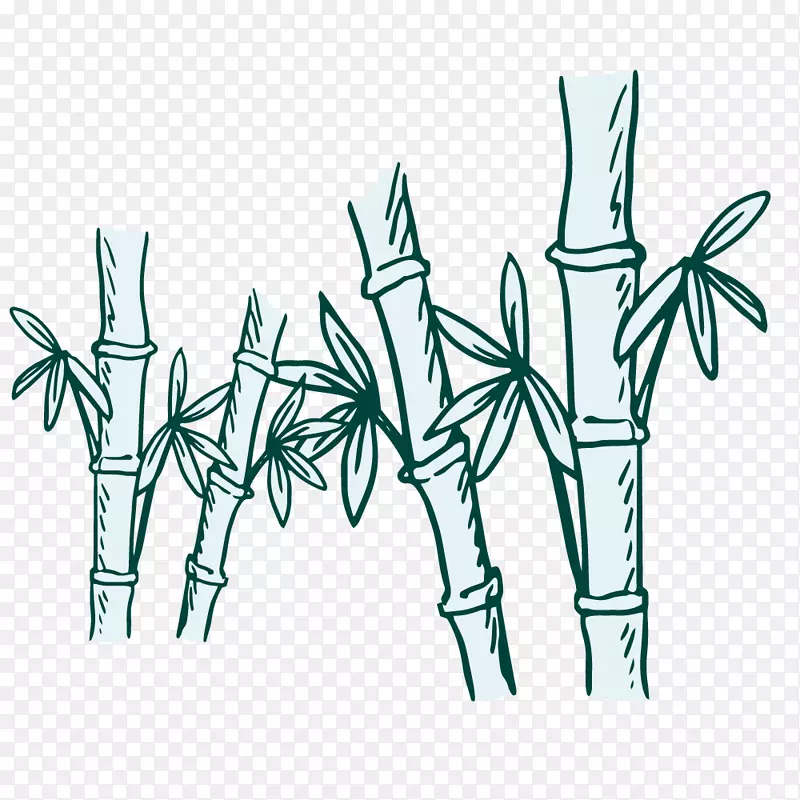 白色竹林卡通插画PNG图片素材下载_图片编号qbgxkbny-免抠素材网