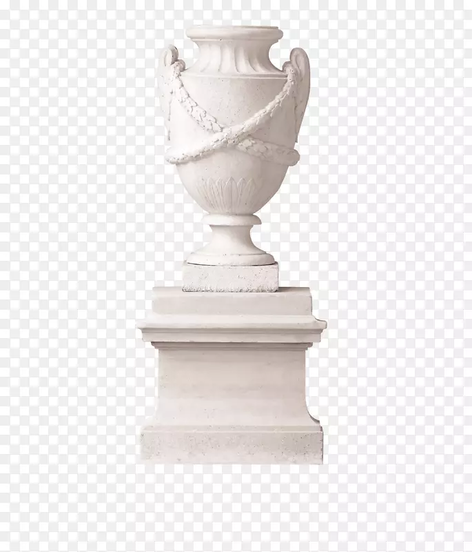 白色雕塑花器