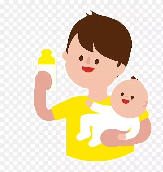 手绘人物插画简约图标父亲节新手
