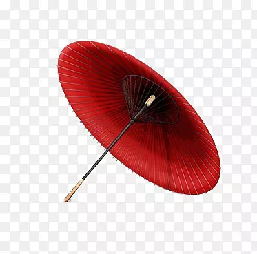 中国风红色油伞