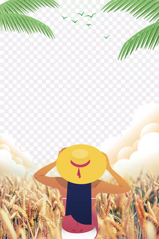 夏季麦田主题边框