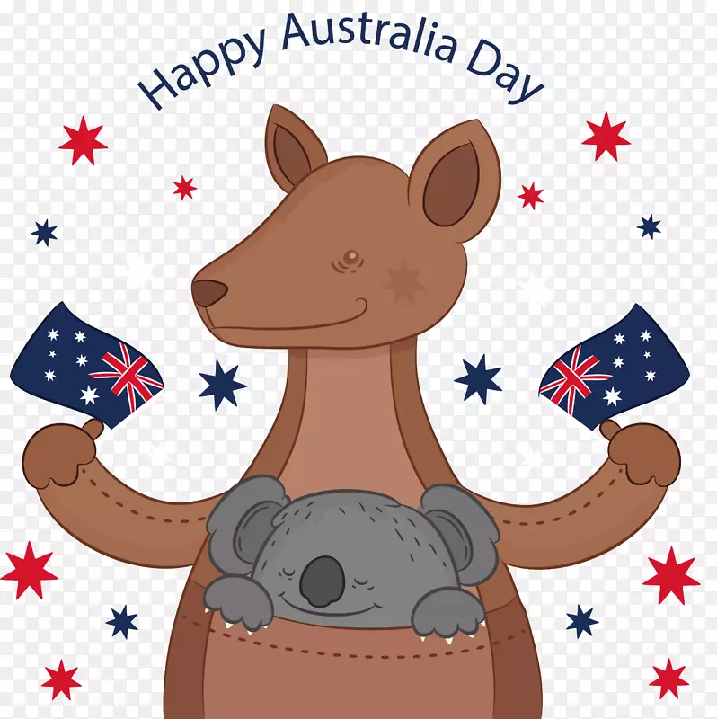 可爱澳大利亚袋鼠
