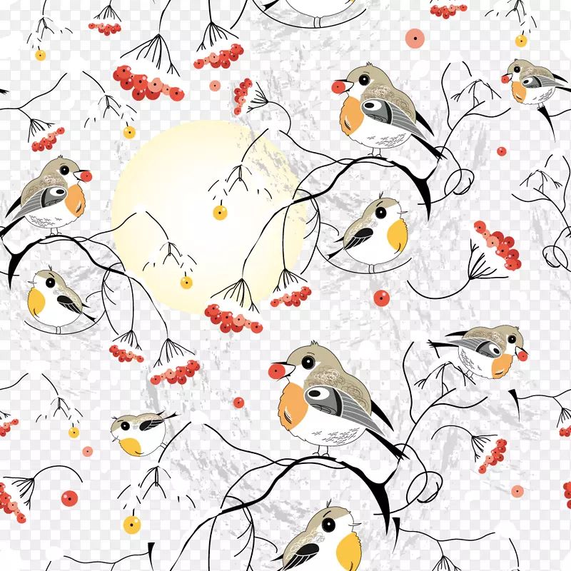 小鸟绘画