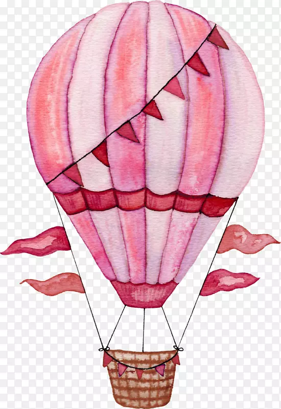 卡通手绘美丽的降落伞