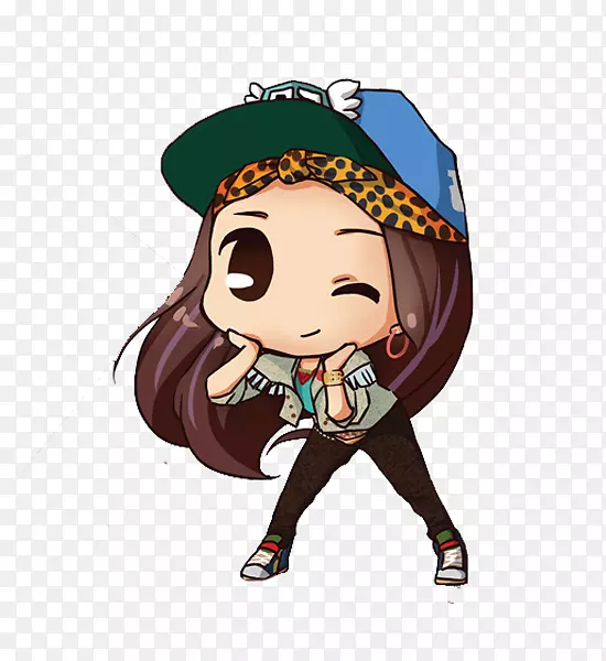 拍照的牛仔服小女孩