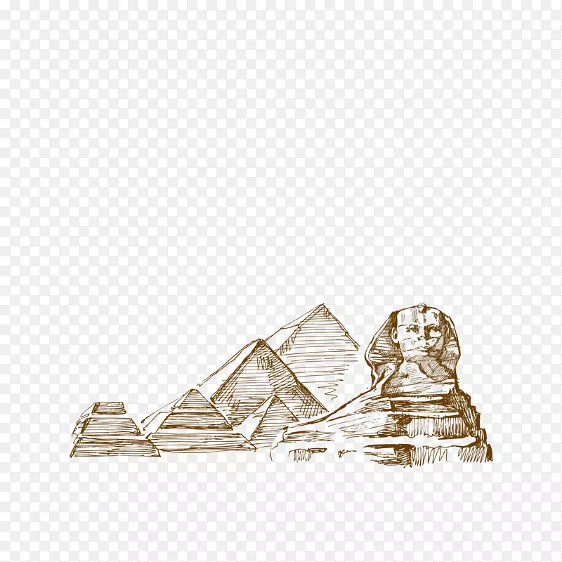 素描的埃及金字塔