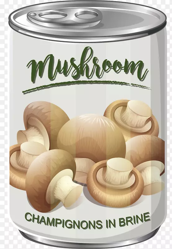 灰色蘑菇方便罐头