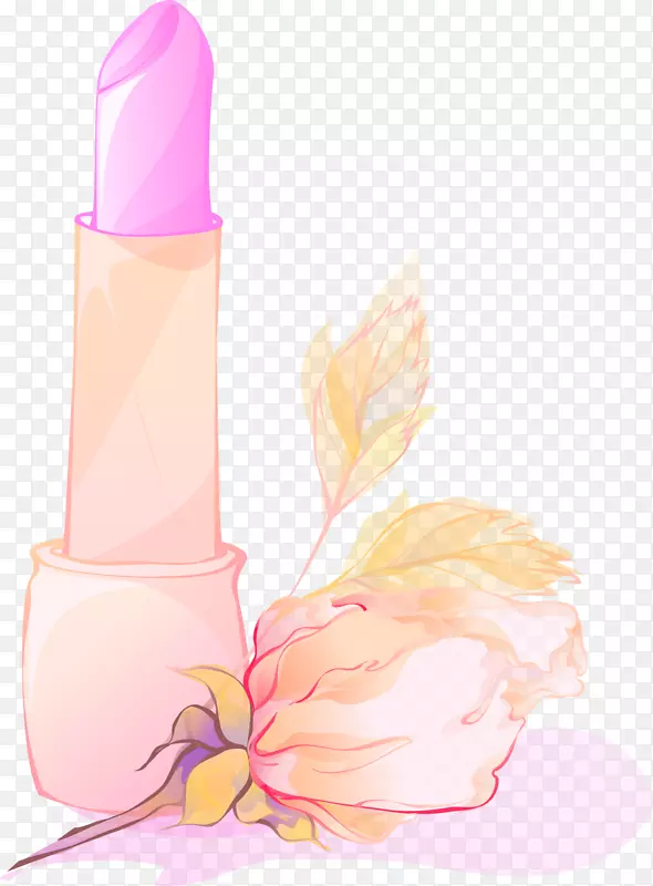 矢量水彩口红