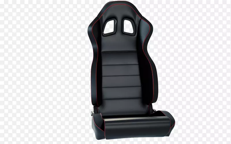 一个舒适黑色简单皮质汽车座椅