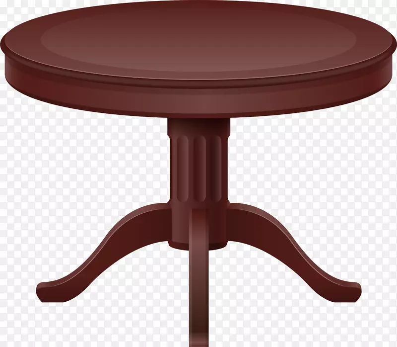 褐色实木圆桌家具