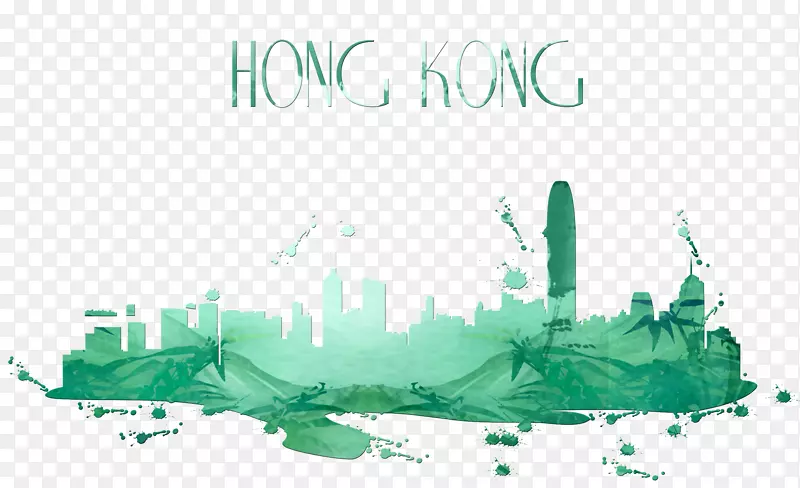 香港城市剪影免抠素材